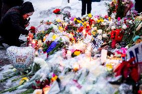 Memorial After Fatal Shooting - Minneapolis