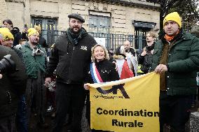 Farmers Protest In Front Of The National Assembly - Paris