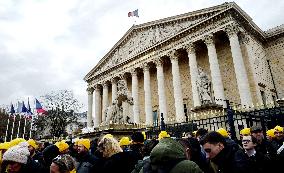 Farmers Protest In Front Of The National Assembly - Paris