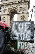 Several Dozen Farmers From The Coordination Rurale Arriving In Paris