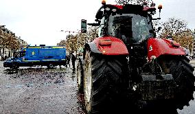 Several Dozen Farmers From The Coordination Rurale Arriving In Paris