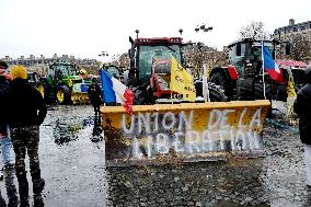 Several Dozen Farmers From The Coordination Rurale Arriving In Paris