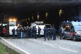 Farmers Protest Ends at Porte Maillot - Paris
