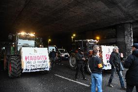 Farmers Protest Ends at Porte Maillot - Paris