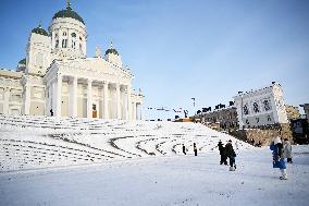 Cold weather in Helsinki