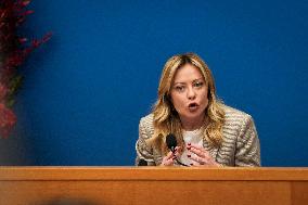 Giorgia Meloni Press Conference - Rome