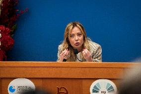 Giorgia Meloni Press Conference - Rome