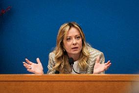 Giorgia Meloni Press Conference - Rome