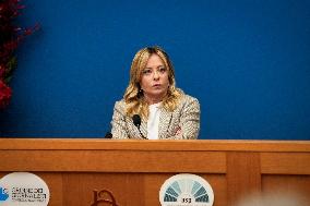Giorgia Meloni Press Conference - Rome