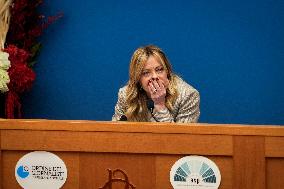 Giorgia Meloni Press Conference - Rome
