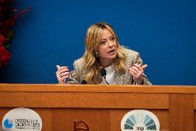 Giorgia Meloni Press Conference - Rome