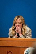 Giorgia Meloni Press Conference - Rome