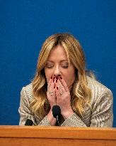 Giorgia Meloni Press Conference - Rome