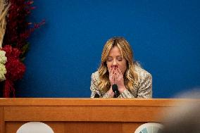 Giorgia Meloni Press Conference - Rome