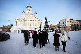 Cold weather in Helsinki