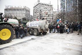 Milan, Piazza Duca D'Aosta, Demonstration to Say No to Approval of the Mercosur Treaty