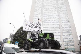 Milan, Piazza Duca D'Aosta, Demonstration to Say No to Approval of the Mercosur Treaty