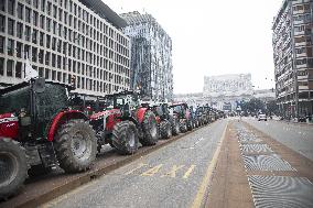 Milan, Piazza Duca D'Aosta, Demonstration to Say No to Approval of the Mercosur Treaty