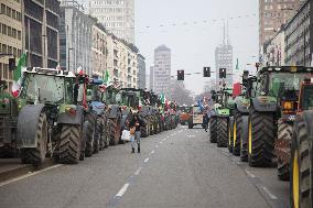 Milan, Piazza Duca D'Aosta, Demonstration to Say No to Approval of the Mercosur Treaty