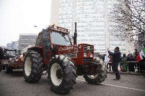 Milan, Piazza Duca D'Aosta, Demonstration to Say No to Approval of the Mercosur Treaty
