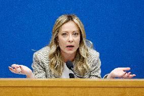 Giorgia Meloni Press Conference - Rom