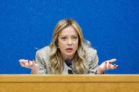 Giorgia Meloni Press Conference - Rom