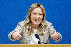 Giorgia Meloni Press Conference - Rom