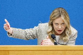 Giorgia Meloni Press Conference - Rom