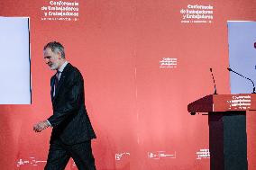 King Felipe Closes The X Conference Of Ambassadors Of Spain - Madrid
