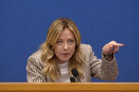Giorgia Meloni Press Conference - Rome