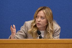 Giorgia Meloni Press Conference - Rome