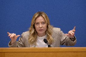 Giorgia Meloni Press Conference - Rome