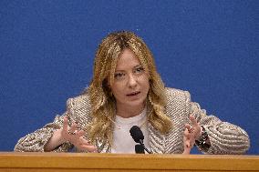 Giorgia Meloni Press Conference - Rome
