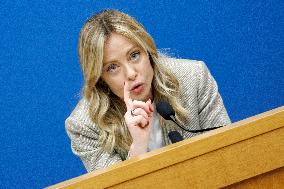 Giorgia Meloni Press Conference - Rome