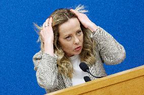 Giorgia Meloni Press Conference - Rome