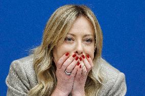 Giorgia Meloni Press Conference - Rome