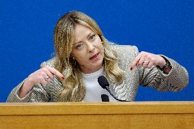 Giorgia Meloni Press Conference - Rome