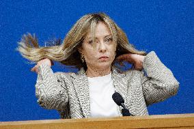 Giorgia Meloni Press Conference - Rome