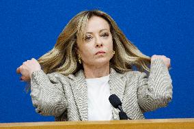 Giorgia Meloni Press Conference - Rome