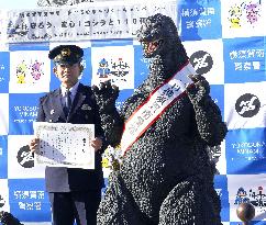 Godzilla assigned chief-for-a-day at police station