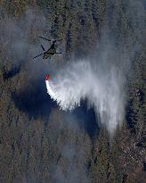 Wildfire in Yamanashi Pref.