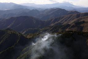 Forest fire in Kanagawa Pref.