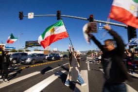 Los Angeles Demonstration Solidarity Iranian Protesters