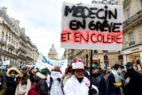 Liberal Doctors Demonstration - Paris