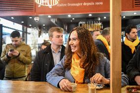 Sarah Knafo At Passy Market - Paris