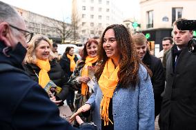 Sarah Knafo At Passy Market - Paris