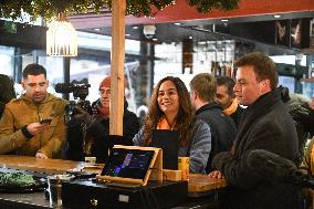 Sarah Knafo At Passy Market - Paris