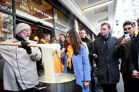 Sarah Knafo At Passy Market - Paris