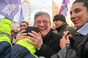 Jean Luc Melenchon At Pro Venezuela Rally - Lyon