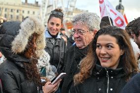 Jean Luc Melenchon At Pro Venezuela Rally - Lyon